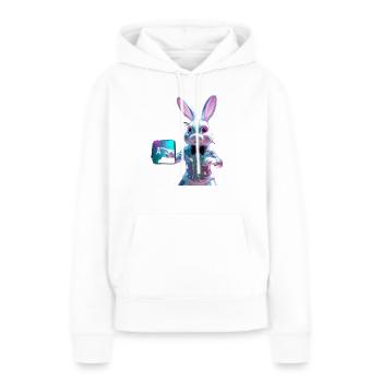 Cam Rabbit - Frauen Premium Bio Hoodie - Weiß - Vorne - Julia (174cm)