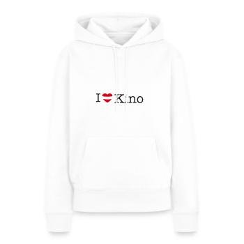I love Kino - Frauen Premium Bio Hoodie - Weiß - Vorne - Julia (174cm)