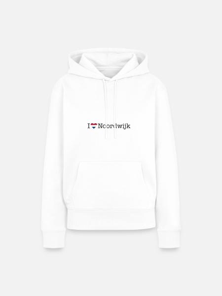 I love Noordwijk - Frauen Premium Bio Hoodie - Weiß