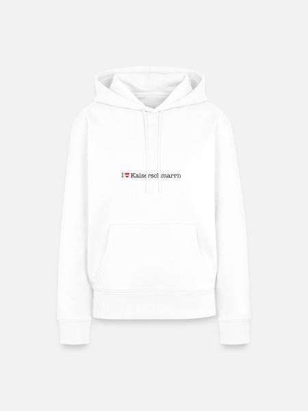I love Kaiserschmarrn - Frauen Premium Bio Hoodie - Weiß