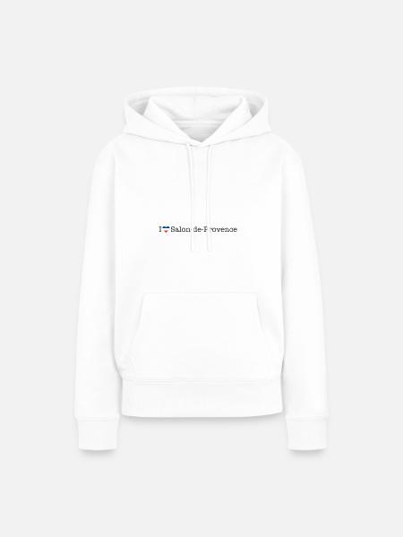 I love Salon de Provence - Frauen Premium Bio Hoodie - Weiß