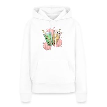 Bubble Tea 2 - Frauen Premium Bio Hoodie - Weiß - Vorne - Julia (174cm)