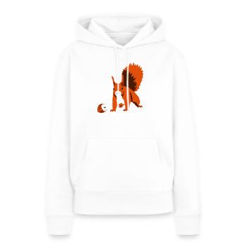 Eichhoernchen - Frauen Premium Bio Hoodie - Weiß - Vorne - Julia (174cm)