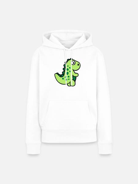 T-Rex - Frauen Premium Bio Hoodie - Weiß