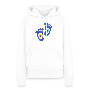 Nazar - Frauen Premium Bio Hoodie - Weiß - Vorne - Julia (174cm)