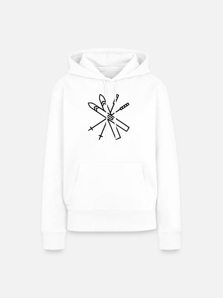 Ski Skiing Après-Ski - Frauen Premium Bio Hoodie - Weiß