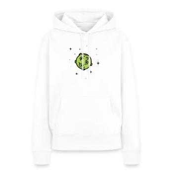 planète - Sweat à capuche Premium bio Femme - blanc - Devant - Julia (174cm)