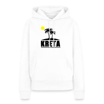 Crète - Sweat à capuche Premium bio Femme - blanc - Devant - Julia (174cm)