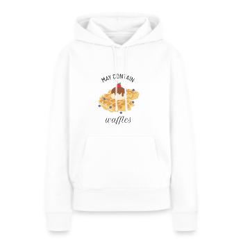 gaufres - Sweat à capuche Premium bio Femme - blanc - Devant - Julia (174cm)