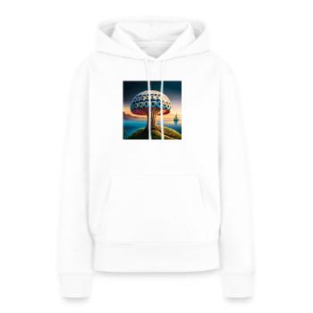 Mushroom comic - Frauen Premium Bio Hoodie - Weiß - Vorne - Julia (174cm)