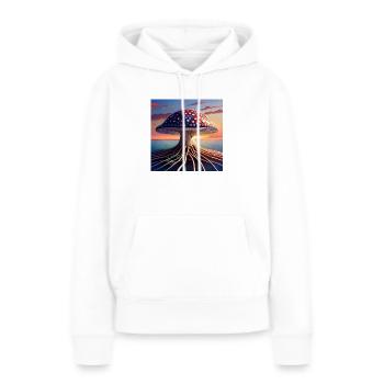 Mushroom Comic - Frauen Premium Bio Hoodie - Weiß - Vorne - Julia (174cm)