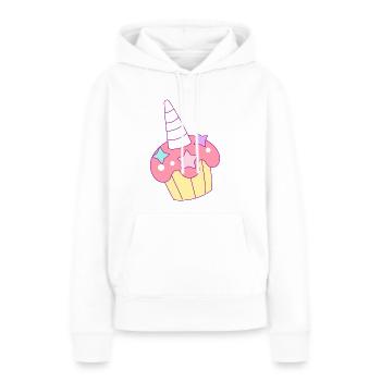 Muffin - Sweat à capuche Premium bio Femme - blanc - Devant - Julia (174cm)