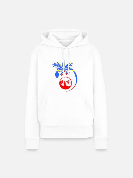 Geko Cana - Frauen Premium Bio Hoodie - Weiß