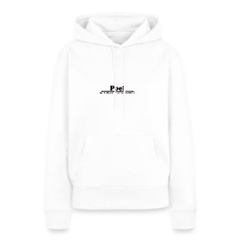 Poel - Sweat à capuche Premium bio Femme - blanc - Devant - Julia (174cm)