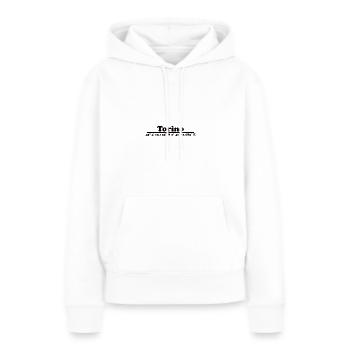 Coordonnées de Turin - Sweat à capuche Premium bio Femme - blanc - Devant - Julia (174cm)