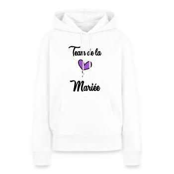 HOCHZEIT. ZUKÜNFTIGE BRAUT. Junggesellinnenabschied. MANNSCHAFT. TEAM BRIDAL - Frauen Premium Bio Hoodie - Weiß - Vorne - Julia (174cm)