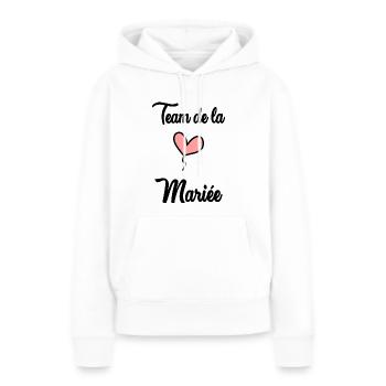 HOCHZEIT. ZUKÜNFTIGE BRAUT. Junggesellinnenabschied. MANNSCHAFT. TEAM BRIDAL - Frauen Premium Bio Hoodie - Weiß - Vorne - Julia (174cm)