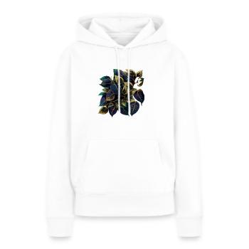 Les feuilles naturelles - Sweat à capuche Premium bio Femme - blanc - Devant - Julia (174cm)