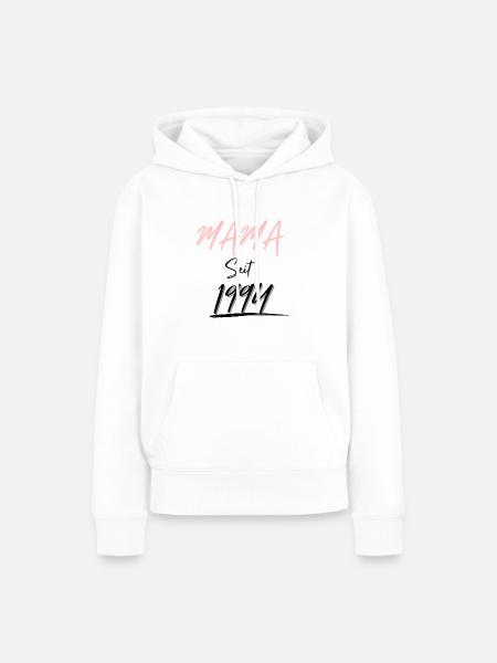 MAMA Seit 1994 - Frauen Premium Bio Hoodie - Weiß