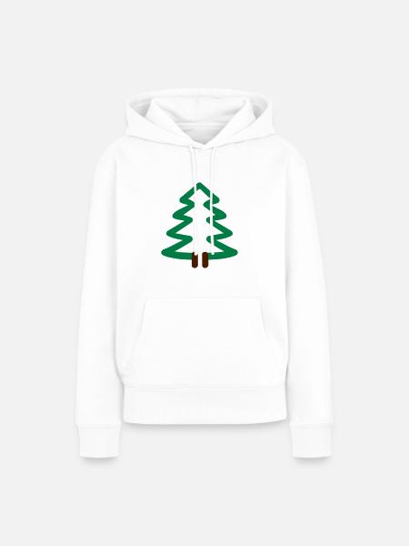 Tannenbaum - Frauen Premium Bio Hoodie - Weiß
