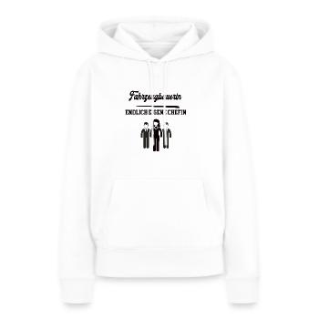 Fahrzeugbauerin Chefin Selbstständigkeit Firma KFZ - Frauen Premium Bio Hoodie - Weiß - Vorne - Julia (174cm)