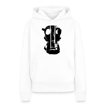 masque à gaz, le crâne, le crâne, la protection - Sweat à capuche Premium bio Femme - blanc - Devant - Julia (174cm)