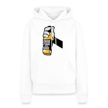 Hand Fuck Swag - Sweat à capuche Premium bio Femme - blanc - Devant - Julia (174cm)