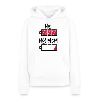 me my mom batterie - Meine Mama und ich Batterie - Frauen Premium Bio Hoodie - Weiß - Vorne - Julia (174cm)