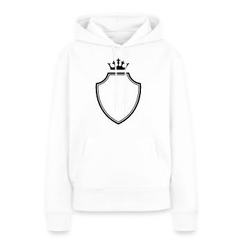wappen - Frauen Premium Bio Hoodie - Weiß - Vorne - Julia (174cm)