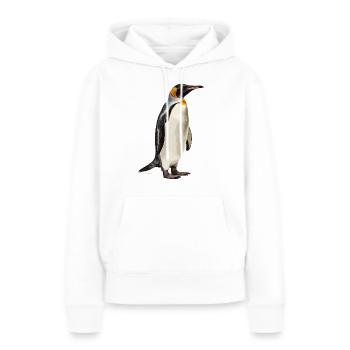 Manchot royal majestueux - Sweat à capuche Premium bio Femme - blanc - Devant - Julia (174cm)