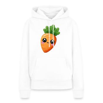 Kawaii Karotte - Frauen Premium Bio Hoodie - Weiß - Vorne - Julia (174cm)