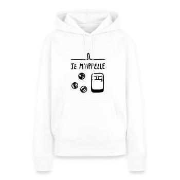 BILLIE - Sweat à capuche Premium bio Femme - blanc - Devant - Julia (174cm)