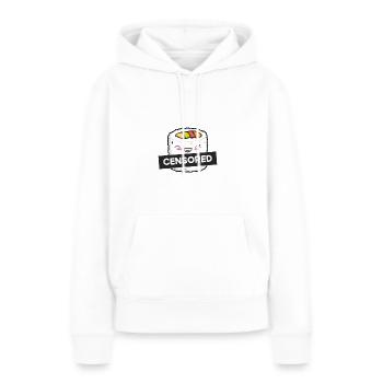 Lustige Zensierte Maki-rolle - Frauen Premium Bio Hoodie - Weiß - Vorne - Julia (174cm)