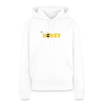 Oh... HONIG - Frauen Premium Bio Hoodie - Weiß - Vorne - Julia (174cm)