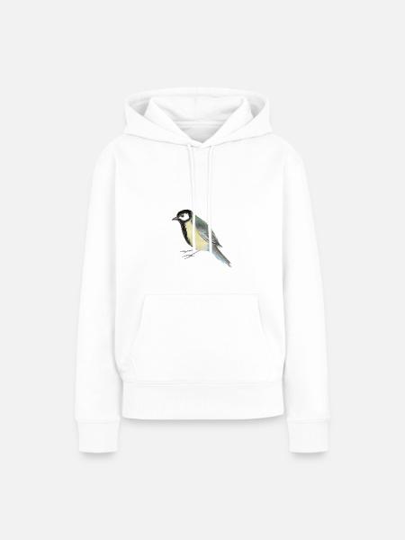 Kohlmeise - Frauen Premium Bio Hoodie - Weiß