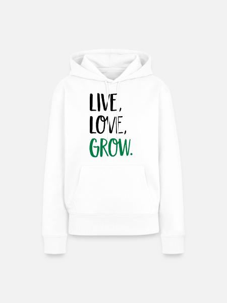 Garten - Frauen Premium Bio Hoodie - Weiß