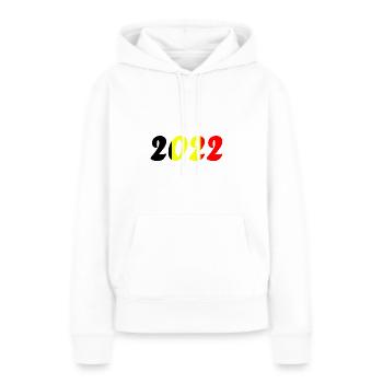 Équipe nationale de Belgique - Sweat à capuche Premium bio Femme - blanc - Devant - Julia (174cm)