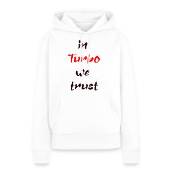 turbo - Frauen Premium Bio Hoodie - Weiß - Vorne - Julia (174cm)