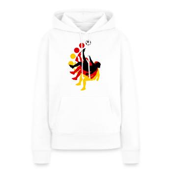 Fallrückzieher Fußball Fußballer Elfmeter Spieler - Frauen Premium Bio Hoodie - Weiß - Vorne - Julia (174cm)