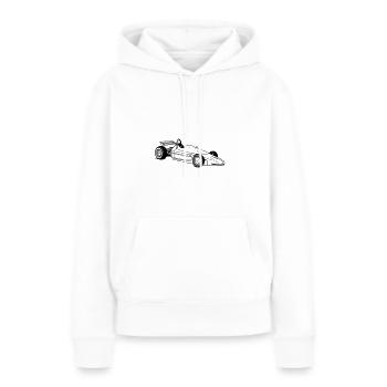 Rennwagen - Frauen Premium Bio Hoodie - Weiß - Vorne - Julia (174cm)