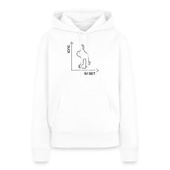 optische Täuschung - Frauen Premium Bio Hoodie - Weiß - Vorne - Julia (174cm)