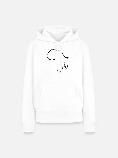 Afrika-Übersicht - Frauen Premium Bio Hoodie - Weiß