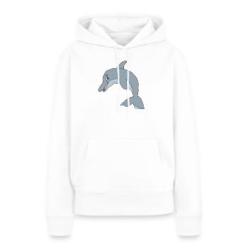 delphin - Frauen Premium Bio Hoodie - Weiß - Vorne - Julia (174cm)