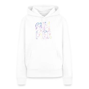 Summer - Frauen Premium Bio Hoodie - Weiß - Vorne - Julia (174cm)