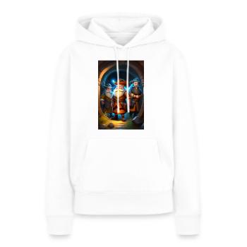 Zwerge - Frauen Premium Bio Hoodie - Weiß - Vorne - Julia (174cm)
