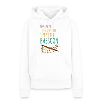 Instrument à vent en bois et instrument à vent basson - Sweat à capuche Premium bio Femme - blanc - Devant - Julia (174cm)