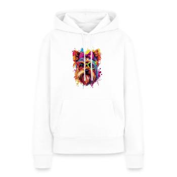 Niedliches Yorkshire-Terrier-Mädchen-Hundedesign - Frauen Premium Bio Hoodie - Weiß - Vorne - Julia (174cm)