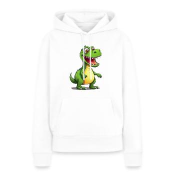 Caricature d’un tyranosaure. Généré par l’IA - Sweat à capuche Premium bio Femme - blanc - Devant - Julia (174cm)