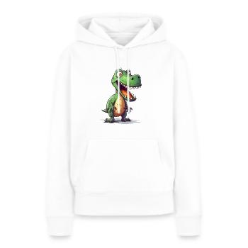Caricature d’un tyranosaure. Généré par l’IA - Sweat à capuche Premium bio Femme - blanc - Devant - Julia (174cm)