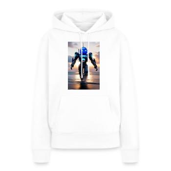 Frische Brise Sonnenuntergang Roboter - Frauen Premium Bio Hoodie - Weiß - Vorne - Julia (174cm)